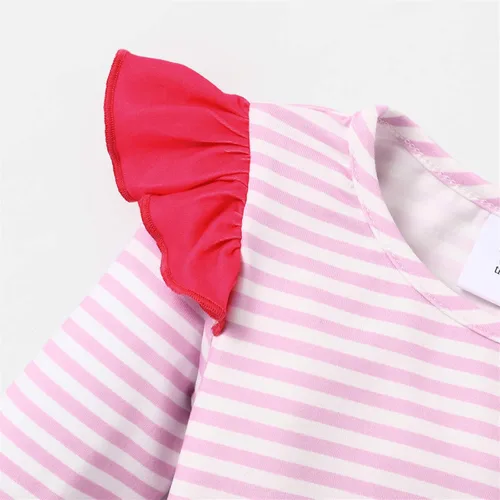Miniatura 3 de Disney Winnie The Pooh - Vestido de manga larga con volantes, estampado para niñas de 2 a 6 años