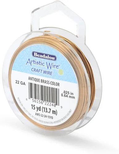 Miniatura 39 de Artistic Wire, alambre para manualidades de calibre 22 bañado en plata, resistente a las manchas, color cobre, blanco, 9,1 m