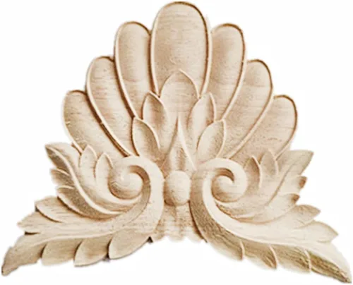 Miniatura 8 de 2 calcomanías de talla de madera sin pintar, apliques de madera tallada para muebles de bricolaje, apliques para pared, cama, puerta, armario, 7