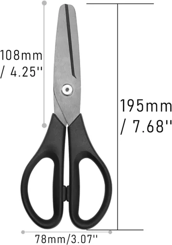 Miniatura 6 de NatSumeBasics Tijeras de cerámica negras 8 "Tijeras de cocina hoja de metal libre de laboratorio Tijeras seguridad saludable oficina aula cocina