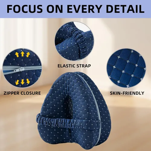 Miniatura 2 de Almohada de rodilla para dormir de lado, almohadas de alineación para dormir de lado, almohada de piernas de espuma viscoelástica con almohada
