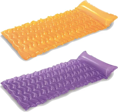 Intex - Tote-N-Float Wave - Tapete inflable (90 x 34 pulgadas), (los colores pueden variar) (paquete de 2)