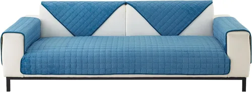 Miniatura 12 de MIFXIN Fundas para reposabrazos, funda de terciopelo antideslizante para sofá, protector de muebles para sofá de 3 plazas, sofá biplaza reclinable