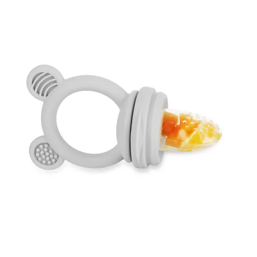Miniatura 6 de PandaEar Paquete de 3 chupones alimentadores de frutas y alimentos para bebés, chupete de silicona con bolsas de 3 tamaños para bebés, niños