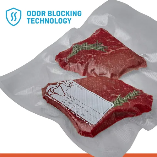 Miniatura 6 de Bolsas de vacío precortadas de 8 x 12 pulgadas, bolsas de 100 cuartos de galón para conservación de alimentos, bolsas selladoras al vacío sin BPA