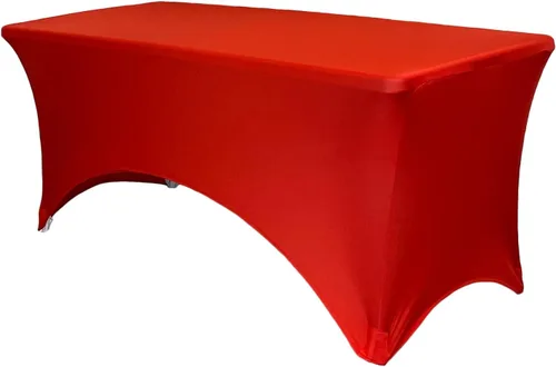 Miniatura 9 de YOUR CHAIR COVERS Mantel rectangular de elastano ajustable de 5 pies, color blanco, para decoración de bodas, eventos, patio, cubierta elástica