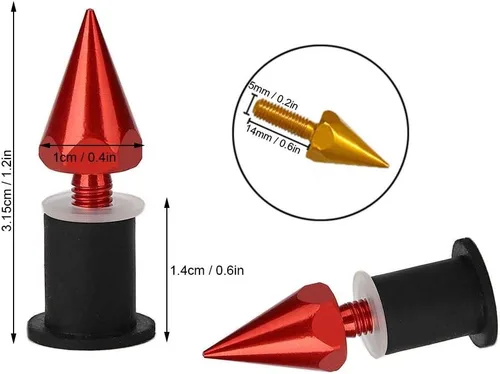 Miniatura 2 de Tornillos de púas para parabrisas parabrisas Tornillos M5 Tuercas para motocicletas, scooters y vehículos, sujetadores de aleación de aluminio CNC