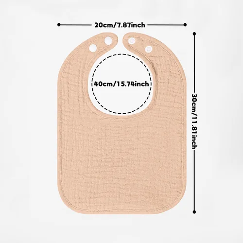 Miniatura 7 de Paquete de 10 baberos para bebés de muselina de algodón 100%, baberos para babeo para bebés unisex, niños pequeños, infantes, recién nacidos