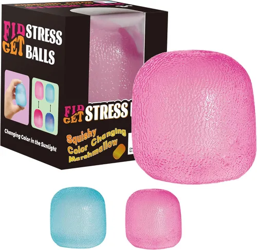 Miniatura 9 de Juguetes para ansiedad, pelotas antiestrés para niños y adultos, cambian de color en el sol, juguetes para ansiedad de azúcar de malta, bola de gel