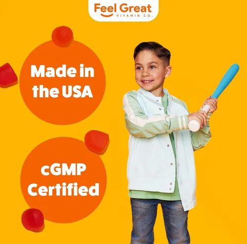 Miniatura 8 de Feel Great Vitamin Co - Gomitas de vitamina D para niños (suministro de 3 meses) Vitamina D3 para niños (1000 UI) Deliciosas gomitas Niños