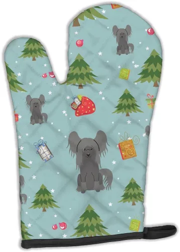 Miniatura 360 de Caroline's Treasures BB2732OVMT Dog House Collection Border Collie - Guante de horno grueso resistente al calor para sartenes calientes y horno