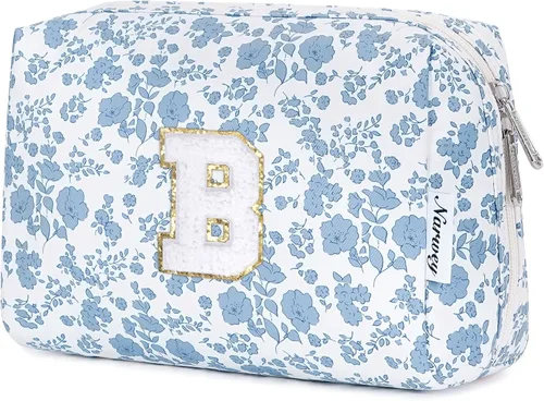 Miniatura 57 de Narwey Bolsa de maquillaje con inicial, regalos de graduación para adolescentes, niñas, niños y adolescentes, cosas de moda de 6 a 18 años, bolsa
