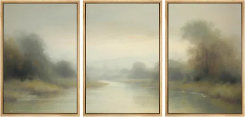 Miniatura 126 de SIGNWIN Lienzo enmarcado para pared, juego de arte de puesta de sol, horizonte, cielo, paisaje, fotografía, arte moderno, paisaje, relajante