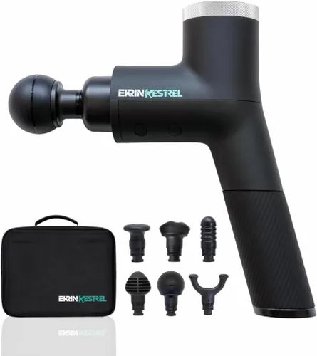 Ekrin Athletics Pistola de masaje Kestrel: precisión mejorada y comodidad para una recuperación muscular superior y bienestar | Alivia los músculos