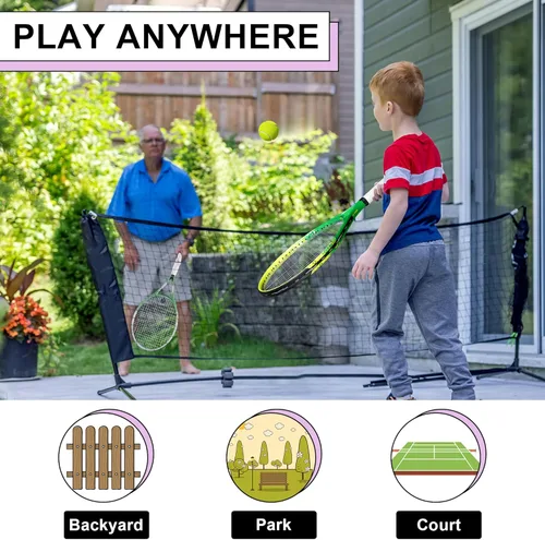 Miniatura 3 de bo'weiqi Raqueta de tenis para niños de 17"-25" para edades de 2-12 años, raqueta de tenis juvenil ligera para niñas y niños, deportes al aire Verde