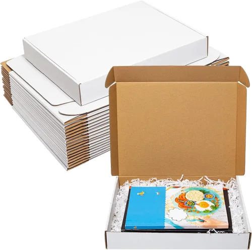 Miniatura 11 de Wowxyz Cajas de envío blancas de 6 x 4 x 3 pulgadas, paquete de 25 cajas de correo de cartón corrugado para pequeñas empresas - Suministros