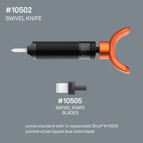 Miniatura 6 de Slice 10502, cuchillo giratorio, ideal para patrones detallados en trabajos de cuero, hoja de cerámica amigable con los dedos, nunca necesita