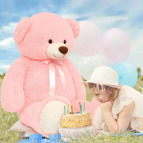 Miniatura 6 de Tezituor - Oso de peluche arcoíris de 13.78 pulgadas, suave oso de peluche teñido anudado, acogedor juguete de peluche abrazable para niños, novia