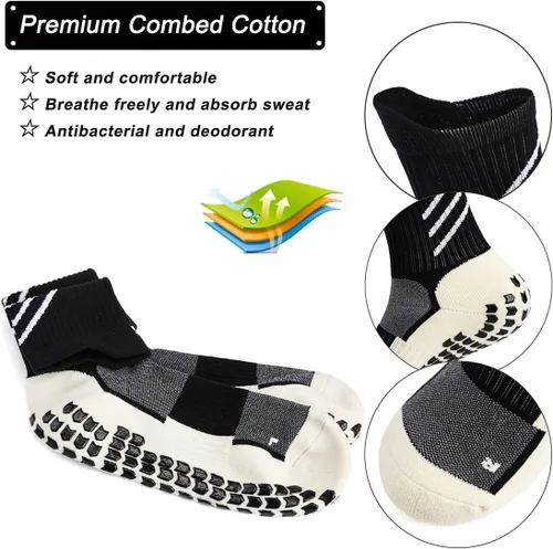 Miniatura 4 de Calcetines deportivos antideslizantes para hombres y mujeres, calcetines de fútbol con agarres, calcetines antideslizantes para yoga, gimnasio