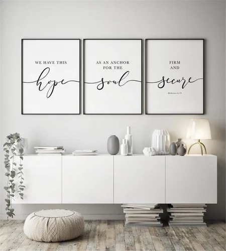Miniatura 4 de Arte de pared para decoración del hogar, 3 piezas, póster de oración de serenidad, impresiones de recuperación de adicciones, pintura en lienzo