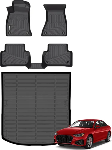 Miniatura 20 de Tapetes de piso para todo clima y forro de carga con respaldo para Chevrolet Suburban de 7 asientos 2021-2025 / GMC Yukon XL de 7 asientos