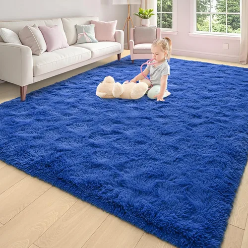 Miniatura 13 de Keeko Alfombras Esponjosas para Sala de Estar y Dormitorio, Alfombra Suave de Felpa para Junto a la Cama, Alfombra Grande Moderna para Interiores