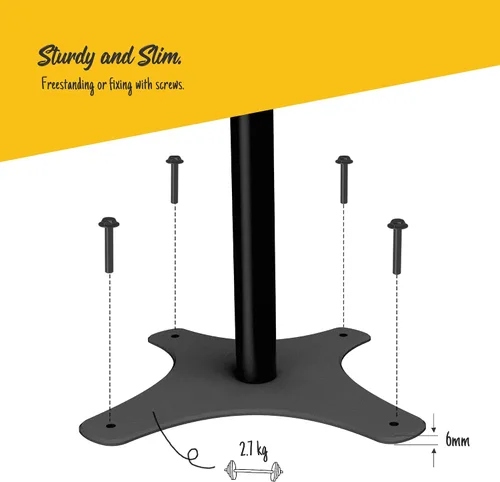 Miniatura 7 de Soporte de piso para tableta compatible con iPad 7 8 9 de 10.2 pulgadas, rotación de metal con cerradura para tableta+poste de aluminio+base