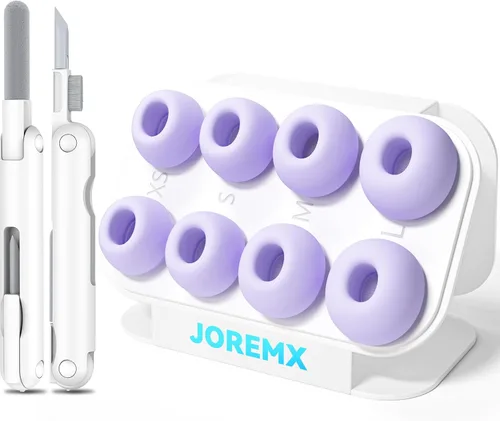 Miniatura 10 de 4 pares de almohadillas de silicona de repuesto para AirPods Pro 1st/2nd (2019/2022/2023) con bolígrafo de limpieza, agujero de reducción de ruido