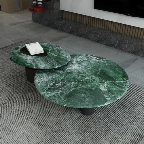Miniatura 6 de Bumoo Papel tapiz de contacto de mármol verde de 16 x 472 pulgadas, textura de piedra de granito, moderno, autoadhesivo, impermeable, extraíble