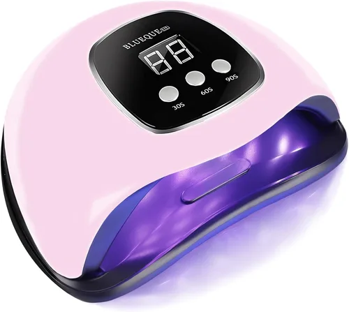 BIGBEAR - Luz UV para uñas, lámpara de uñas UV LED de 48 W para esmalte de gel, secador de uñas rápido con sensor automático, 3 ajustes de