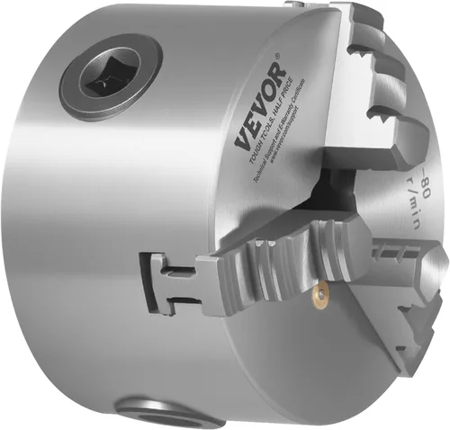 Miniatura 12 de VEVOR - Portabrocas para torno de 3 mandíbulas, 7,62 cm (80 mm), Portabrocas autocentrante, Rango de sujeción de 2-63 mm (0,08-2,48 pulgadas)