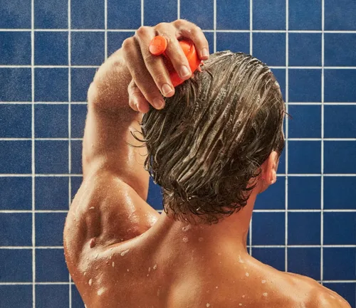 Miniatura 5 de Flakes Juego de champú y acondicionador anticaspa para hombres con masajeador del cuero cabelludo Champú para el cuero cabelludo seco, escamoso