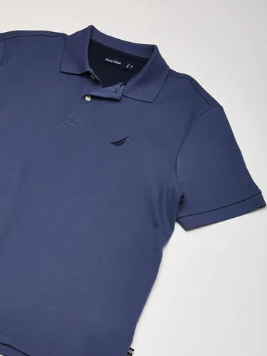 Miniatura 2 de Nautica - Camisa polo de manga corta, color liso y suave de algodón para hombre de ajuste clásico