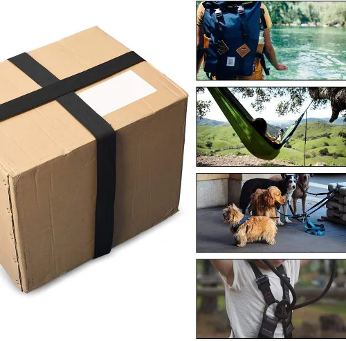 Miniatura 4 de Correa de Cinta de Nylon Negro de 1.5 Pulgadas de Ancho y 10 Yardas, Correas de Polipropileno para Bolsas, Hamacas, Escalada al Aire Libre