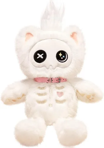 Miniatura 11 de ELAINREN Oso de peluche morado gótico, animales de peluche espeluznantes de Halloween Oso de peluche de decoración de regalo/30 cm