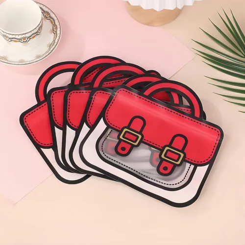 Miniatura 3 de Trendybag - Bolsas de regalo de fiesta con asa superior, color rojo y azul, 20 bolsas de cumpleaños con parte inferior de pie (L, color mixto)
