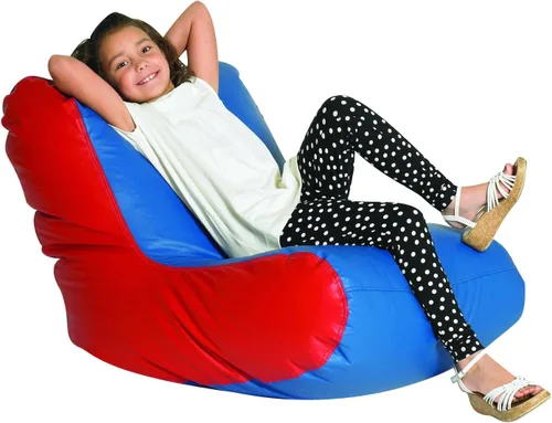 Miniatura 5 de Children's Factory School Age Tumbona con respaldo alto - Muebles de aula azul y verde (CF610-068), asiento individual/4 años +