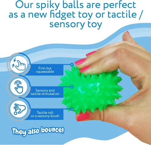 Miniatura 3 de IMPRESA Bolas de estrés con puntas – Cesta de regalo para niños – Compromiso sensorial y juguetes sensoriales – Recuerdos de fiesta y bolas