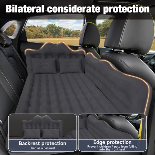 Miniatura 4 de Colchón de aire del coche del asiento trasero: cama inflable de camping de coche SUV para camión furgoneta, almohadilla de dormir gruesa de doble