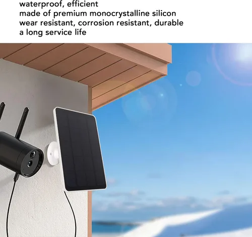 Miniatura 2 de Panel solar para cámara de seguridad, para cámara de seguridad de 5 V, cargador de cámara impermeable IP65, cámara de vigilancia con batería