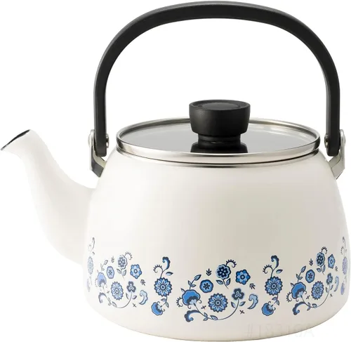Miniatura 13 de Fuji - Patrón de reimpresión esmaltado de los años 70, Showa Retro, esmalte, olla con una sola mano, bandeja para leche, 5.5 pulgadas (5.5 in)
