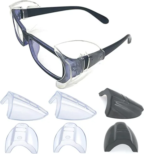 Miniatura 16 de KMDJG - 11 pares de protectores laterales de seguridad, protectores laterales transparentes para gafas de seguridad, se adaptan a marcos de anteojos