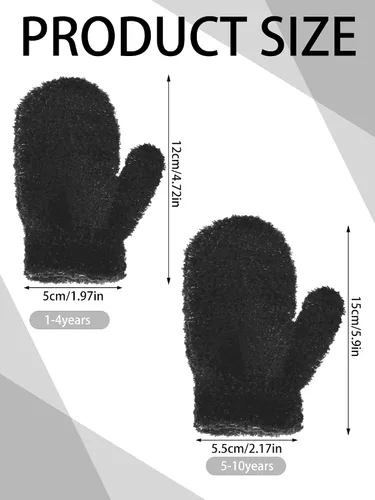 Miniatura 3 de Boao 5 pares de guantes de punto elásticos para niños y niñas, guantes cálidos de invierno para niños y niñas