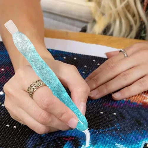 Miniatura 3 de Kit de herramientas y accesorios de pintura de arte de diamante con bolígrafo de cuentas perforadas para adultos, puntas de lápiz estilo perforador