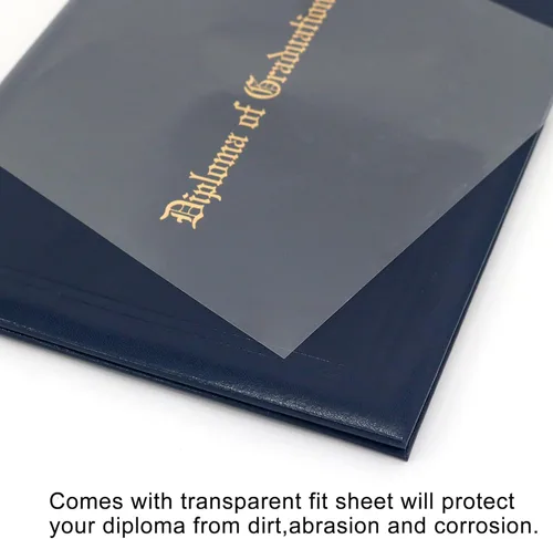 Miniatura 4 de GraduatePro Funda impresa para diploma de 8.5 x 11 pulgadas, cubiertas acolchadas de cuero sintético, soporte para documentos de graduación
