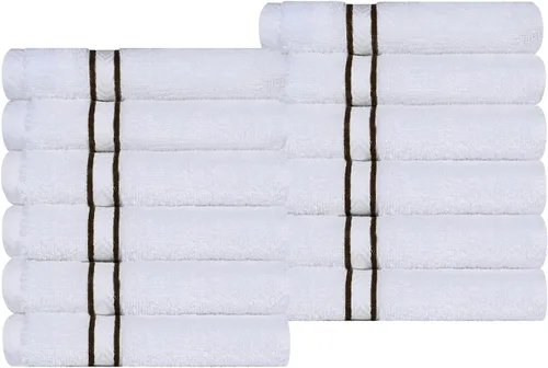 Miniatura 87 de Juego de toallas de baño de algodón turco ultra suave de Superior, juego de 2 piezas, toallas para la ducha, baño, artículos esenciales para el Latte