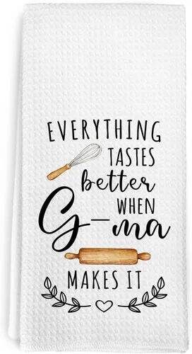 Miniatura 23 de Gigi - Toallas de cocina para el día de la madre, regalos de cumpleaños, para mujeres, abuelas de nietos, nietos, todo sabe mejor cuando Gigi lo