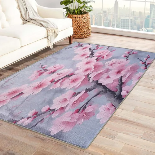 Miniatura 34 de Alfombra retro y decoración del hogar, alfombra lavable de 2 x 3 a 70 segundos, para entrada, sala de estar, dormitorio, tapete antideslizante