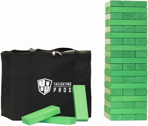 Miniatura 57 de Tailgating Pros Maderas Gigantes Premium que se Derrumban con Estuche de Transporte – ¡Elige los Colores de tu Equipo! Juego Gigante para Patio al