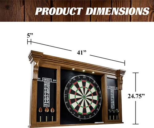 Miniatura 2 de Barrington Official Size Dartboard Multiple Styles Pre-Assembled Pub Style Wood Dartboard Collection